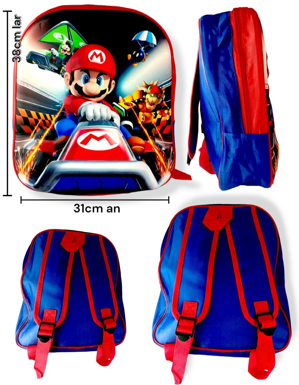 Mochila Frente 3D Super Mario Bross 38cm